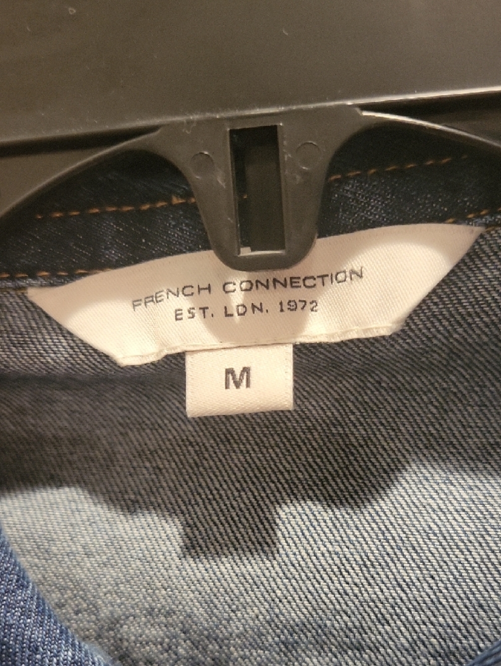 French Connection Dark Blue Denim Shirt - Women's Button-Up - Picture 2 of 8